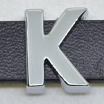 CHROM-Schiebebuchstabe "K" 14mm